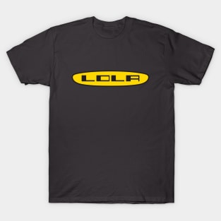 Lola Racing cars 1960's logo - black print T-Shirt